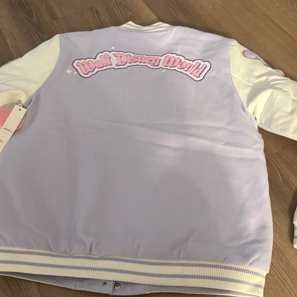 NWT STONEY CLOVER LANE X Walt Disney World Stoney Clover Logo Varsity Jacket - Picture 7 of 9